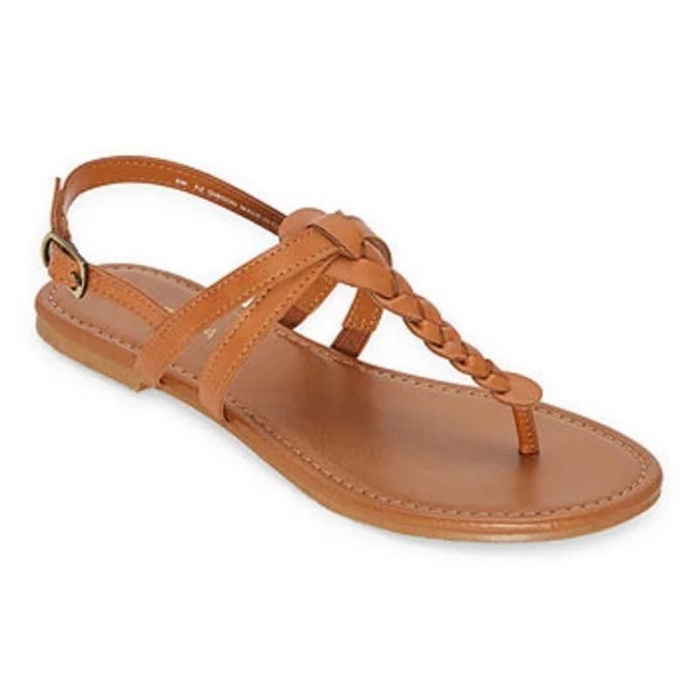 ARIZONA JEAN CO.  Cognac Brown Gibson Sandals Size - 7.5